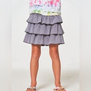 Chaser Girls Coastal Cloth Tiered Ruffle Skort Size 6 NWT